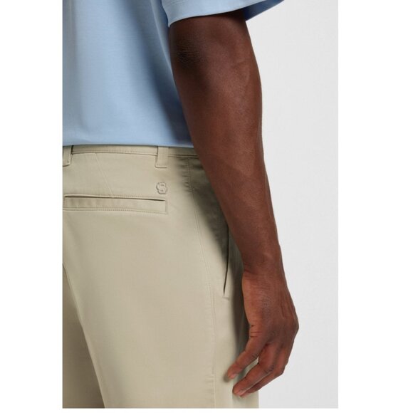 Hugo Boss C-Kleon Straight-Fit Trousers Stretch Cotton Dobby Beige Sz 34 NWT - Picture 3 of 15